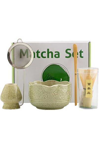 Arabest 5-Piece Matcha Whisk Set,18 oz Bowl with Spout,Japanese Ceremony Kit,...