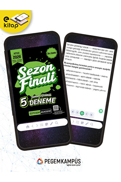 Pegem Akademi Yayıncılık 2026 KPSS Ön Lisans Genel Yetenek Genel Kültür Sezon Finali Tamamı Çözümlü 5 Deneme E-Kitap
