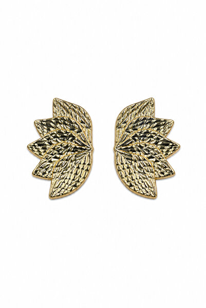 Jack Ferrero Yellow Color Leaf Patterned Stylish Bijouterie Earrings Special ...