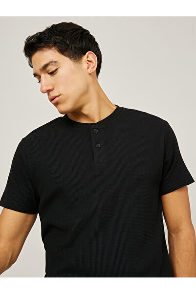 Styli Waffle Knit Regular Henley