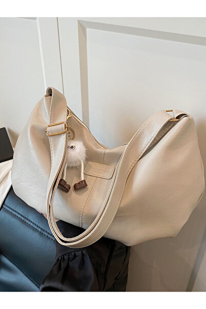 Take Two By Styli White Faux Leather Shoulder Bag