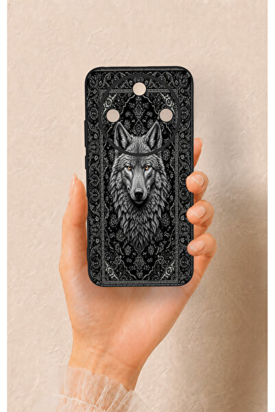 Vip Case Honor Magic 8 Lite Uyumlu Etnik Kurt Desenli Silikon Kılıf