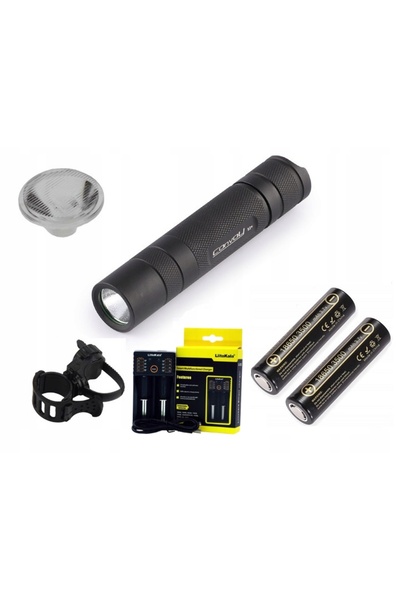 Convoy LANTERNĂ DE BICICLETA S2+ T6-4C NEAGRĂ AMC7135*8