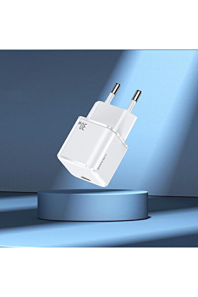 NO BRAND Încărcător de rețea USAMS 1xUSB-C T45 mini 30 W (doar capul) PD3.0