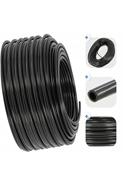 TRCR Țeavă de montare 100 m 3/5 mm Furtun de grădină Furtun din PVC pentru IR...