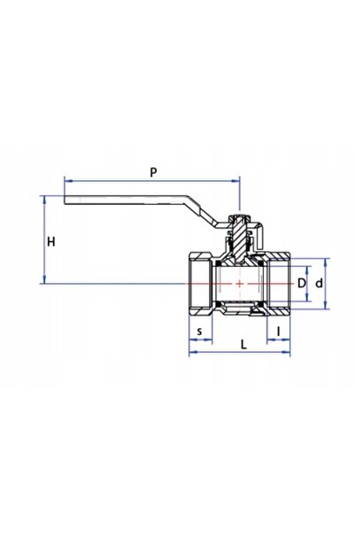 NO BRAND Robinet cu bilă KUERK WW 11/2'' GW DN40 cu tijă de 6/4'', din alamă ...