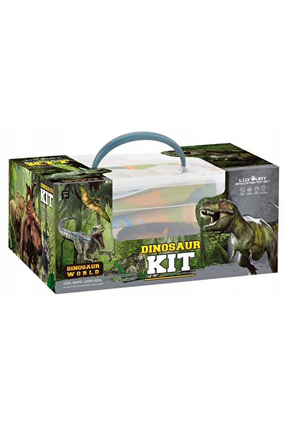 ChRLD DINOZAURY Set de joacă cu dinozauri pentru copii - Covoraș 100x80, Figu...