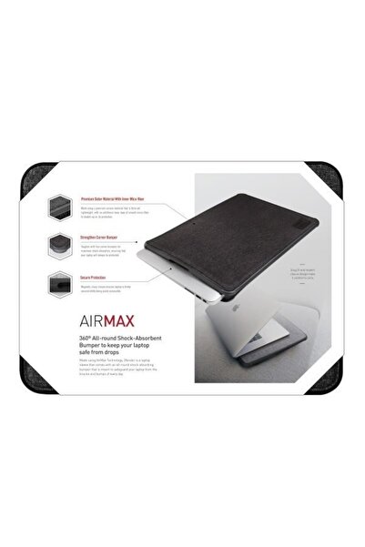 uniq Husă tip canvas pentru MacBook 16 " - negru