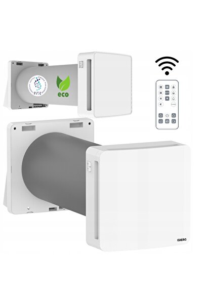 NO BRAND Recuperator de căldură compact de perete REQU2 + 100 cu telecomandă,...