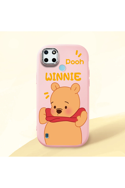 Hontinga Realme C21Y Compatible Case Camera Protector Pink Silicone Couple Ph...
