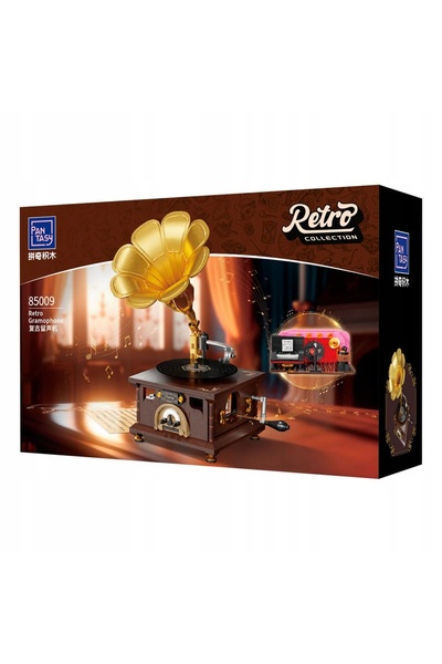 NO BRAND BLOCURI DE FANTASY SET RETRO GRAMOFON VINTAGE 662 ELEMENTE ELEMENTE ...