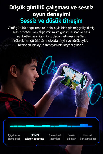 Memo CX26 Ultra 30W Manyetik Telefon Soğutucu | RGB MagSafe Mobil Oyun Soğutucusu | Yapay Zeka Destekli