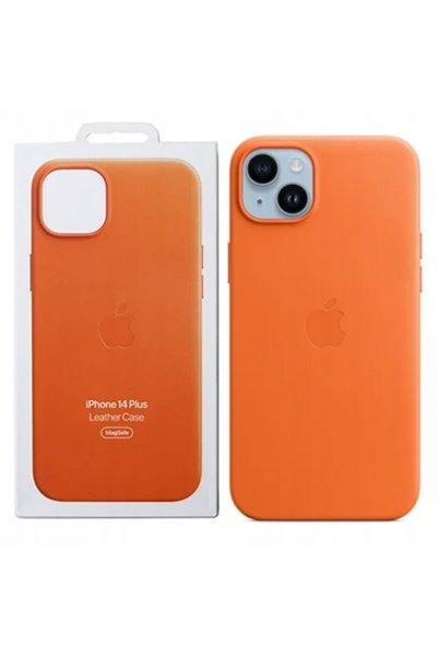 Apple Husă din piele MagSafe pentru iPhone 14 Plus portocalie