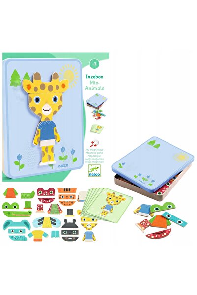 NO BRAND Puzzle magnetic din lemn pentru copii, animale Djeco