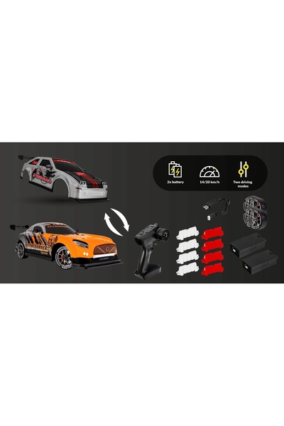 OVERMAX Mașină X-tireburner pentru drift cu telecomandă 1:16 20 km/h