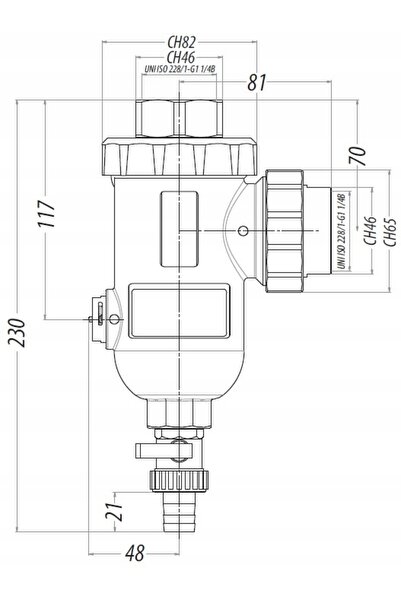 NO BRAND Filtru separator magnetic 5/4 pentru pompe de căldură unghiulare