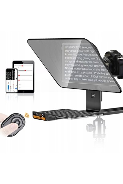 LENSGO Prompter, Teleprompter, Monitor de previzualizare pentru VLOG, compati...