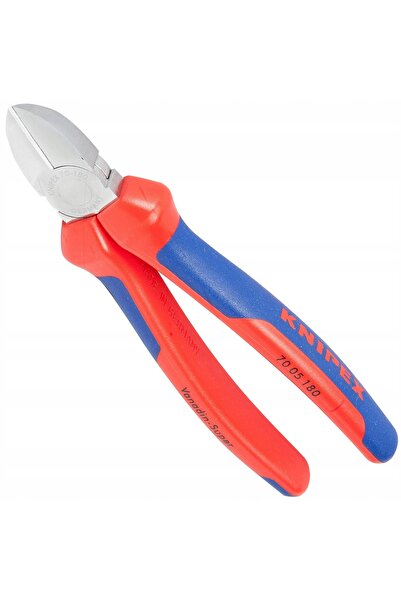 Knipex Clește tăietor lateral de 180 mm pentru sârmă moale și tare, confort, ...