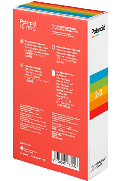 Polaroid Hârtie cartonată 2x3 pentru imprimantă HI-PRINT Gen 2 / 2x3'' 20 bucăți