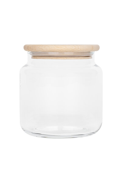 NO BRAND Borcan de sticlă pentru alimente vrac cu capac 500ml x6 + Etichete