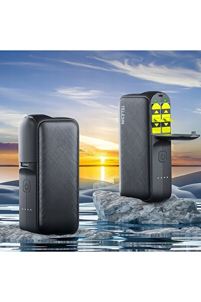 TELESIN ÎNCĂRCĂTOR USB TYPE-C USB-C + POWERBANK 10.000 mAh pentru GOPRO HERO ...