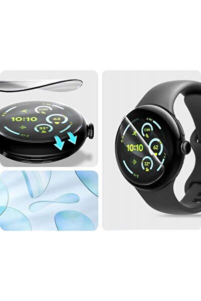 NO BRAND Folie de protecție cu aplicator pentru Pixel Watch 4 / 3 45mm, Spige...