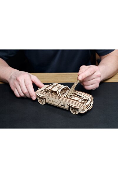 NO BRAND Puzzle 3D Model de mașină din lemn, Coupe sportivă cu aripi, de asam...