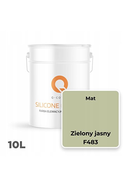 NO BRAND VOPSEA SILICONICĂ PENTRU FAȚADE, 10 L, VERDE DESCHIS F483, PENTRU FA...