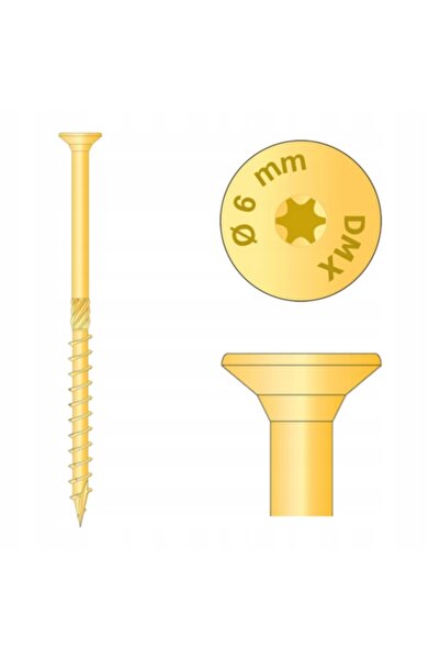 Domax K-DMX CS06200 Șurub pentru lemn 6x200 TAPER-TORX 100 bucăți