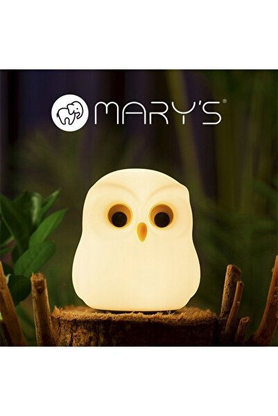 NO BRAND Lampă de veghe LED MARY'S pentru camera copiilor, Bufniță, Albă, USB