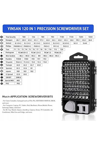 NO BRAND YINSAN SET DE ȘURUBURI DE PRECIZIE, 120 DE BUCĂȚI, MAGNETIC