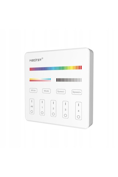 Miboxer Întrerupător de perete pentru controlere de lumini LED B4 2.4 GHz, MO...