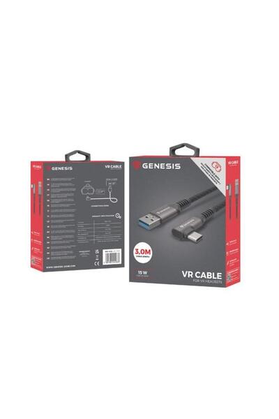Natec Genesis USB-C - USB-A 3.2 3.0m negru PD 15W VR