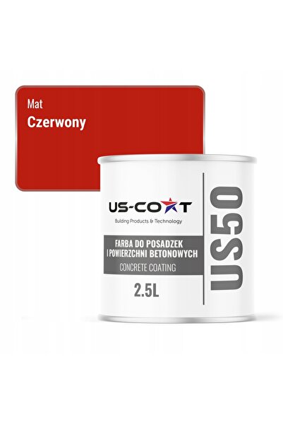 NO BRAND Vopsea protectoare pentru pardoseli din beton, roșu RAL 3020, 2,5L, ...