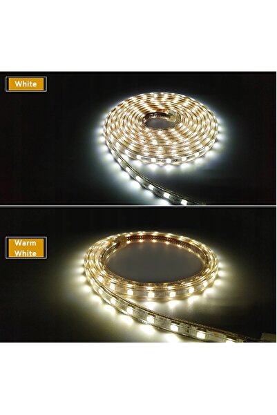 NO BRAND 5050 Kit bandă LED impermeabilă 60 LED-uri/m, cablu flexibil 30m, lu...