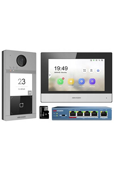 Hikvision WIDEODOMOFON WiFi IP 7'' pentru Poartă și Ușă + Carduri de Proximitate