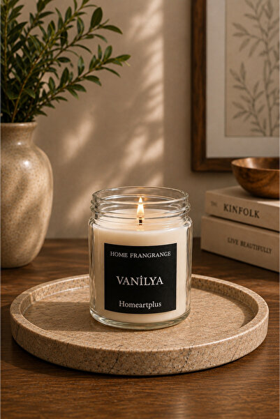 homeartplus Vanilya kokulu Kavanoz mum 1 adet 180 gr