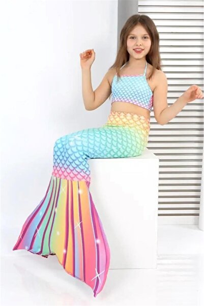 LUFFY KİDS Mermaid Swimsuit And Costume