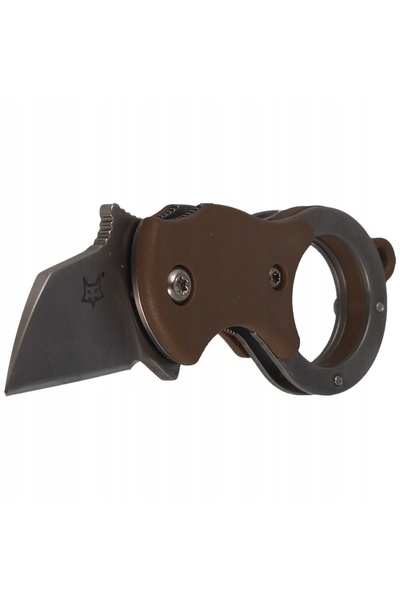 NO BRAND Cuțit FOX Karambit Mini-TA Coyote cu finisaj sablat