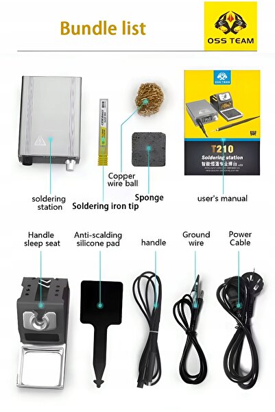 NO BRAND OSS TEAM T210 STAȚIE DE LIPIT DE PRECIZIE + MODEL DE VÂRF SUPERIOR C...