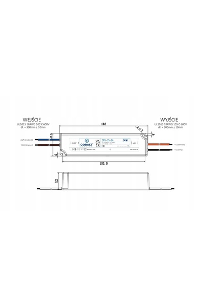 NO BRAND Sursă de alimentare LED montabilă pentru bandă LED 24V 72W IP67 3A I...