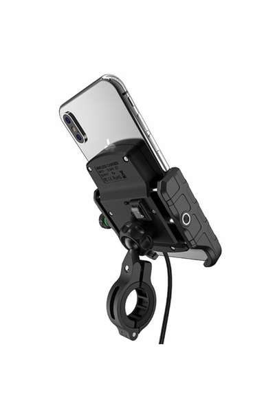 NO BRAND Suport telefon motocicletă cu încărcare inductivă QI, clemă puternică.