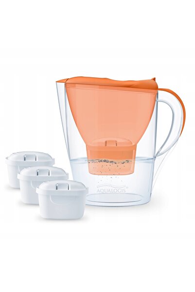 Aqualogis Cană filtrantă Harmony Orange, 2+1 filtre