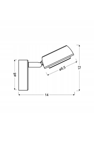 NO BRAND Aplică de perete Candellux gri cu LED integrat 6 W