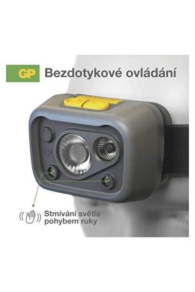NO BRAND Lanternă frontală LED cu senzor de mișcare 375lm GP Discovery