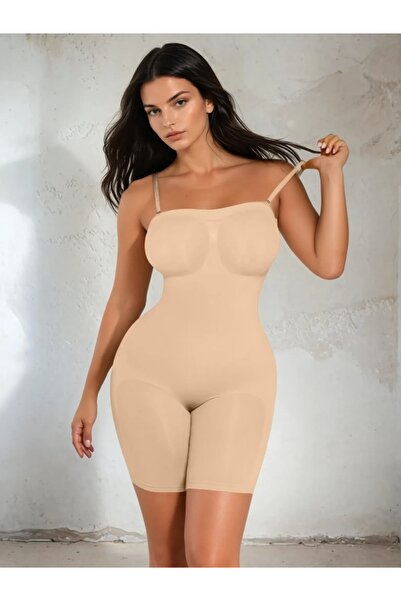 TaliedeViespe Body Modelator Ptr Femei Nude, cu Picior și Bretele Detașabile,...