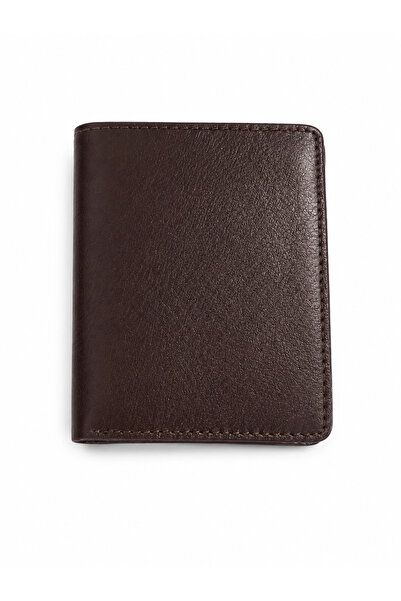 MASSARELLI Genuine Leather Vertical Brown Men's Wallet with Gift Box Mcz3040