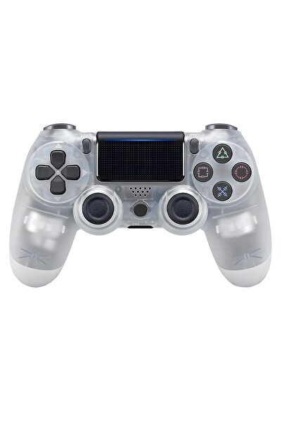 MACVI Controler wireless transparent pentru PS4 — Joystick-uri precise și vib...