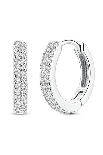 Choice19 KTE620 925 Silver Hoop Earring For Woman Butterfly Heart Original Pe...