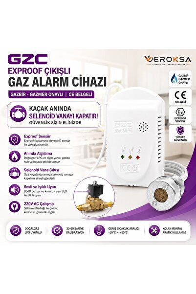 GZC Ev Tipi Gaz Alarm Cihazı- Doğalgaz Alarm Cihazı